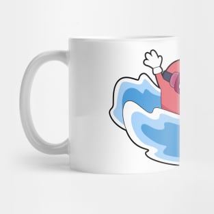 Heart Swimming Waves Mug